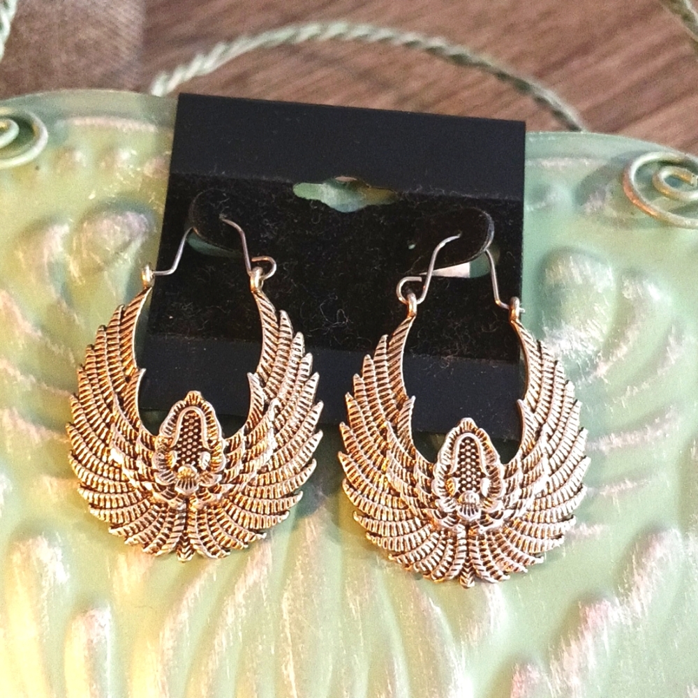 Boho wing hoop earrings new Bundle 2 /$18